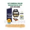 Kit solar com micro inversor solar monofásico 127v da marca apsystems modelo ds3-lv, estrutura, monitoramento e string box